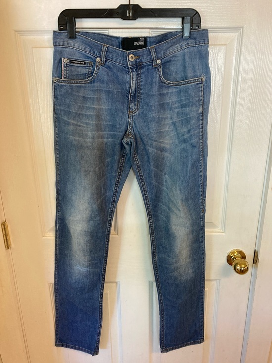 Love Moschino Denim - Love Moschino Women's Straight Leg Jeans in Blue Wash